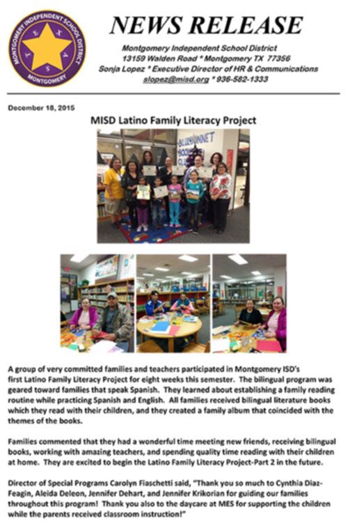 MISD Latino Family Literacy Project
