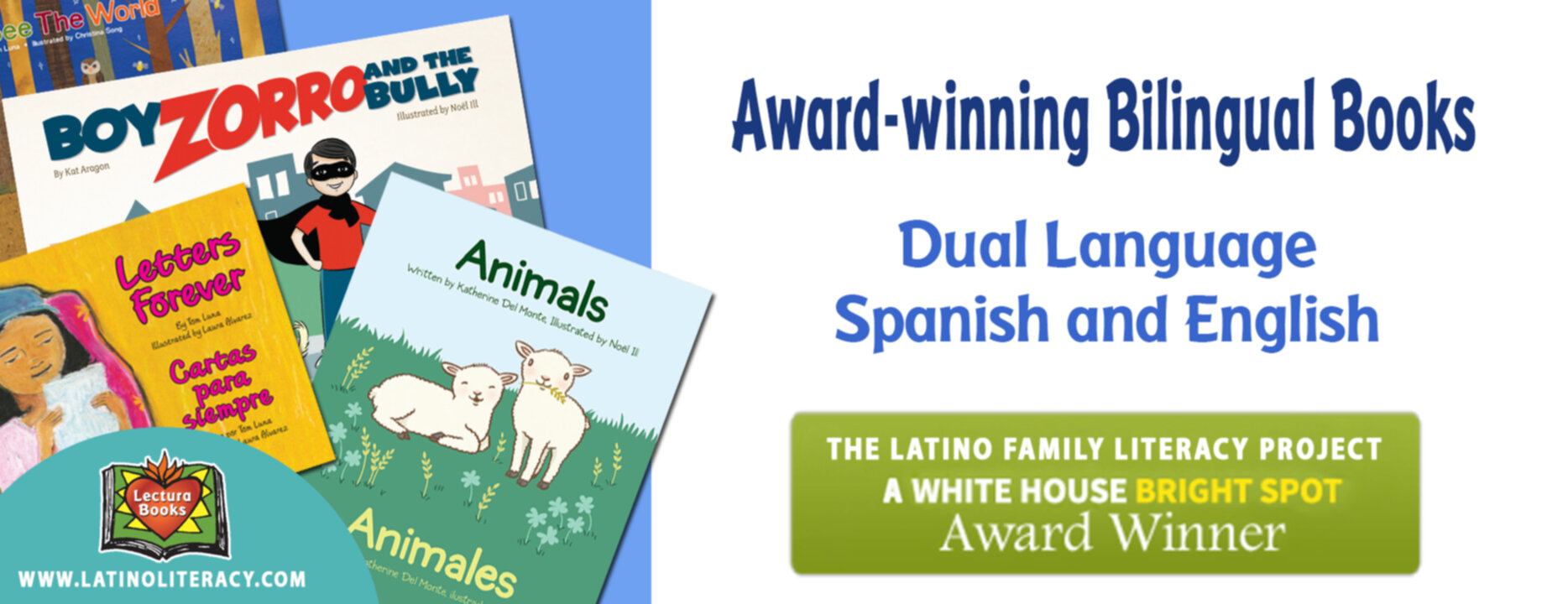 Award-winning dual language books Spanish and English