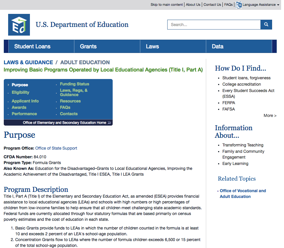 title 1 part a for parent involvement